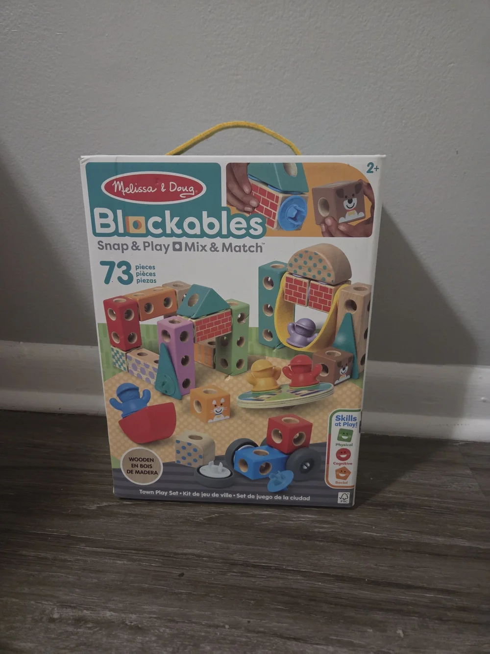 Melissa & Doug Blackables Snap & Play Wooden Mix & Match Toy - Multicolor